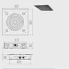 320mm 천장 레인 샤워 시스템 욕실 전기 LED 샤워 헤드 미스트 블랙 온도 조절 샤워 수도꼭지