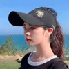 Beach Holiday Travel Cap Women Summer Sun Hat Top Empty Tennis Golf Running Little Daisies Sunscreen Anti-UV Panamanian Visor G220301