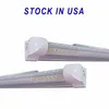 LED takrör T8 V-formad 8ft kylare dörrlampor Tubes Integrated LED-rörledning Dubbel sidor för stora butiker LED-lampor 85-265V
