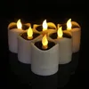 velas brancas de luz de chá led