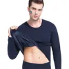 Hommes Casual Coton T-shirt Mode Slim Fit Sous-vêtements thermiques à manches longues T-shirts solides Mens Winter Fleece T-shirt Male Tee 201203