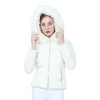 Inverno para baixo jaquetas mulheres moda casaco morno de algodão espessamento parka colar de pele jaquetas com capuz destacável boné de inverno roupas 201029