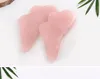 Dhl quartzo rosa gua sha ferramenta facial pente quartzo rosa couro cabeludo massageador guasha raspagem na rosto raspador quartzo rosa guasha4463739