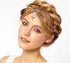 Cadena para la cabeza para mujer, cadena para la cabeza con borla de perlas, diadema dorada con diamantes de imitación, accesorios para el cabello para mujeres y niñas FD040