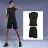 Hoodie و Sweatpants مجموعة رجالي الرياضة تجريب الملابس الصالة الرياضية للرجال ملابس الركض على التعقب اللياقة البدنية بدلات العرق الأسود