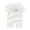 High quality Jumpsuits Fashion Label Newborn Infant Baby Boys and girls Letter Romper Designer NEW Baby Clothes 100% cotton Brand Kids Rompers box