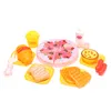 20 pcs pizza cozinha brinquedo infantil fingir jogar miniatura alimentos plásticos menina bolo corte cozinha conjunto brinquedos educativos para crianças lj201007