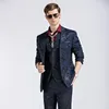 Abiti da uomo in 3 pezzi con motivo dipinto Abiti da sposa per uomo Set casual eleganti