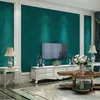 Nordic Style Peacock Blue Green Wallpaper Plain Southeast Asian Bedroom Restaurant Living Room El Clothing Store1