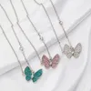 Butterfly Pendant Necklace Romantic Wedding Party Women's Neck Accessories Gift New Trendy Jewelry Clavicle Chain