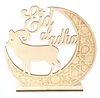 Ramadan Drewniany wystrój Islamski Muzułmański Eid Mubarak Home Ornament DIY Hollow Moon Star Sheep Party Decoration Festival Event Favor Rra11621