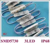 기호 DC12V SMD5730 / SMD5054 3 LED 1.2W IP68 72mm x 18mm 투명한 덮개 용 초음파 분사 방수 LED 조명 모듈