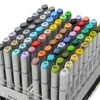Kicute 72pcs Colours Artist Copic Sketch Marker Impostare Fine Pennello a penna a doppia tasca per la penna per disegno SET ART SET FOPRIT￀ Y2009701187