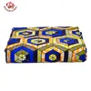 Bintarealwax 6 Yards lot Tessuto africano Motivi geometrici Ankara Poliestere Farbic per cucire Tessuto stampa cera tagliata a misura Designe231L