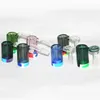 14mm male Glass Ash Catcher Smoking Accessories With 5ml Colorful Silicone Container Reclaimer Female Ash Catchers For Bong Dab Rigs