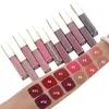 Нет бренда! 12COLOR Matee Gloss Gloss Gloss Velvet Mist Lipgloss Sexy Nude Color Pipstick Makeup Cosmetics Принимайте ваш логотип