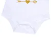 babys Lettre Imprimer Barboteuse Nouveau-Né Bébé Vêtements Ensembles turban Fleur Cassée À Volants Arc jupe de gaze Couvre-pieds pour les tout-petits