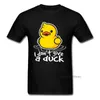 Camiseta de verano I Don't Give A Duck Tees Hombres Ropa divertida Negro Amarillo Tops Camiseta de algodón Kawaii Novio Regalo Camiseta G1222