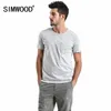SIMWOOD 2020 Verano Nuevo lavado de ácido camiseta Hombres Tshirt de alta calidad 100% algodón Hip Hop Tops Tops LJ200827