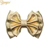 10pcs/lot 6'' Large Metallic Fabric Hair Bows For Kids Barrette Clip Headband DIY Women Girls Accessories