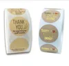 500PCS Roll 1inch Thank You For Your Order Round Adhesive Stickers Label For Holiday Baking Business Decoration