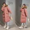 Vielleicht 2022 Long Winter Coat Women Hooded Down Parka Ladies Warm Jacket Roas Big Fur Collar 211223