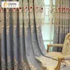 Curtain & Drapes European Royal Valance Floral Embroidered Blackout Curtains Customized Window Fabric Custom Size