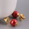 Perles de perle étouffer la boucle d'oreille 18 carats en or Femmes bijoux de qualité supérieure Rouge et blanc PS66222273960