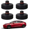 Model3-gato de goma negro para coche Tesla Model 3/S/X 2021, almohadilla adaptadora de punto de elevación, herramienta, conector de chasis, accesorios de estilo de coche