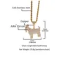 Lovely Men Women Necklace Gold Silver Colors Bling CZ Diamond Goat Pendant Necklace for Mens Women Nice Gift