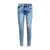 Sexy cintura alta jeans mujer melocotón push up cadera flaco denim pantalón novio jean para mujeres leggings elásticos azul jeans rasgados D30 201105