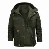 Mens Down Parkas Mens Military Winter Fleece Inner Jacket Casual Thick Thermal Coat Army Pilot Jackets Air Force Cargo Outwear Hooded Jacket 4XL 220909