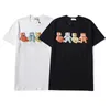 Men Black White T camisetas Causal masmirts impressão de moda o pescoço de manga curta Hip Hop Streetwear
