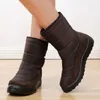 Boots Women Mid-calf Chaussure Booties Gladiator Winter Snow Warm Anti-skip Mom Plus Size Shoes Woman Zapatos Mujer Sapato NH1951