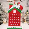 Nuova vendita calda di Natale Calendario per il conto alla rovescia ciondolo cartone animato vecchio calendario ad albero Calendario natalizio in feltro accessori da appendere DB168