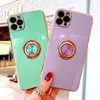 Luxury Plating Ring Case for IPhone 13 12 11 Pro Max XS MAX XR X 7 8 Plus SE 2020 Soft Silicone Phone Holder Cover Funda Coque for4723217