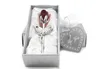 Hochzeitsgeschenke, mehrfarbige Kristall-Rosen-Gefälligkeiten mit bunter Box, Party-Gefälligkeiten, Babyparty-Souvenir-Ornamente, RRE12323