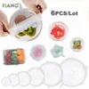 Rano Universal Silicone Bowl Pot Lid Tampa de Silicone Pan Cozinhar Comida Uso Fresco Tampa Microondas Silicone Stretch Touchs 201120