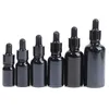 5ML-50ML Reagens Eye Droper Bottle Black Glass Aromaterapi Liquid Pipette Essential Oil Refillerbara Flaskor