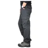 ICPANS tactique militaire armée noir coton ix9 fermeture éclair Streetwear automne salopette Cargo pantalon hommes style 201221