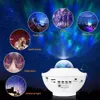Galaxy Starry Night Lamp LED Star Projector Night Light Ocean Wave Projector with Music Bluetooth Remote Control Kids Gift free ship