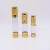 15 30 ml Gold Cosmetic Airless Pumpflasche Tragbare nachfüllbare Pumpspenderflasche für Lotion Airless Cosmetic Container
