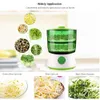 FreeShipping Digital Home DIY Bean Sprouts Maker 2 capas automático eléctrico germinador semilla vegetal plántula crecimiento cubo