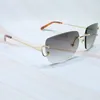 Big Wire C Carter Sonnenbrille Männer und Frauen Randlos Luxus Designer Accessoires Mode Vintage Fahren Sonnenschutz Gafas De Sol Hombre