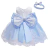 Платье для маленьких девочек, кружевные милые платья-пачки принцессы для новорожденных девочек, платье-пачка для свадебной вечеринки, пасхальный костюм, одежда для младенцев1