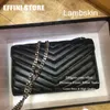 디자이너 캐비어 Crossbody 가방 여자 Luxurys 핸드백 지갑 고품질 블랙 패션 정품 가죽 클러치 체인 양가죽 어깨 크로스 바디 가방 도매