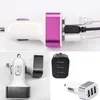 3 USB-autolader voor iPhone Xiaomi Huawei 2.1A 1A USB-oplader LCD 12-24V Sigaret Socket Basis Snelle Auto Fast Mobiele Telefoon