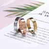 classic Luxury Love Band Ring Fashion Woman Wedding Rings High Quality 316L Stainless Steel Designer Jewelry2665