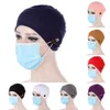 Retro Donne Turbante Testa Avvolgere Cappello Con Bottone Copricapo Foulard Cofano Interno Hijab Cap Musulmano Hijab Chemio Cappelli Turbantes Caps