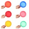 Silicone Folding Dog Bowls Expandable Cup Dish For Pet Cat Food Feeding Portable Travel Bowl Foldable Water Bottles With Carabiner 4224 TYJ